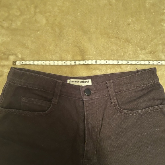 American Apparel - High Waisted Black Jean Shorts - Picture 3 of 8